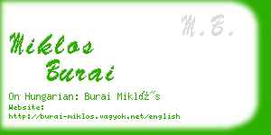 miklos burai business card